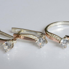 Серебряный набор с золотыми пластинами