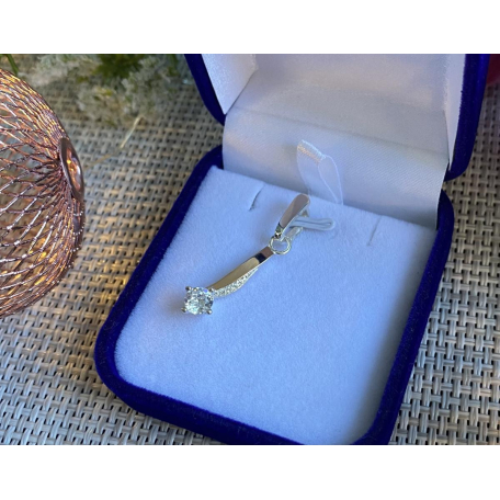 Серебряная подвеска с золотими вставками