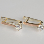 Срібні сережки з золотими пластинами