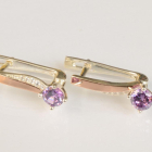 Срібні сережки з золотими пластинами