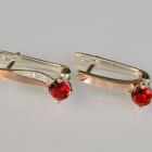 Срібні сережки з золотими пластинами