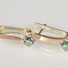 Срібні сережки з золотими пластинами