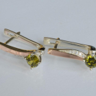 Срібні сережки з золотими пластинами