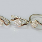 Серебряный набор с золотыми пластинами