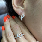 Срібна каблучка з золотими вставками