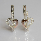 Срібні сережки з золотими пластинами