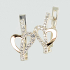 Срібні сережки з золотими пластинами