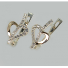 Срібні сережки з золотими пластинами