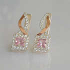 Серебряные серьги с золотыми пластинами