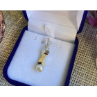 Серебряная подвеска с золотими вставками