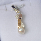 Серебряная подвеска с золотими вставками