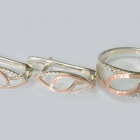 Серебряный набор с золотыми пластинами