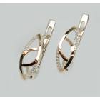 Срібні сережки з золотими пластинами