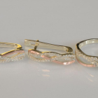 Серебряный набор с золотыми пластинами