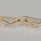 Серебряные серьги с золотыми пластинами