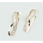 Серебряные серьги с золотыми пластинами