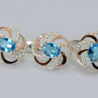 Серебряный набор с золотыми пластинами