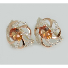 Серебряные серьги с золотыми пластинами