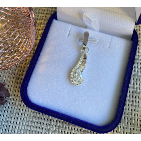 Серебряная подвеска с золотими вставками