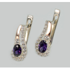 Серебряные серьги с золотыми пластинами