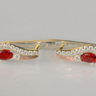 Серебряные серьги с золотыми пластинами