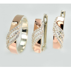 Серебряный набор с золотыми пластинами