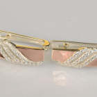 Срібні сережки з золотими пластинами