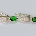 Срібні сережки з золотими пластинами