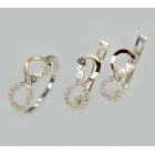 Серебряный набор с золотыми пластинами