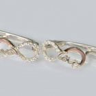 Серебряные серьги с золотыми пластинами