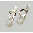 Серебряные серьги с золотыми пластинами