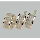 Серебряный набор с золотыми пластинами