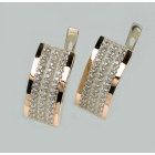 Серебряные серьги с золотыми пластинами