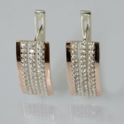 Серебряные серьги с золотыми пластинами