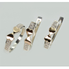 Серебряный набор с золотыми пластинами