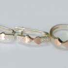 Серебряный набор с золотыми пластинами