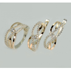 Серебряный набор с золотыми пластинами