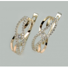 Серебряные серьги с золотыми пластинами