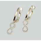 Срібні сережки з золотими пластинами