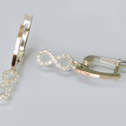 Срібні сережки з золотими пластинами