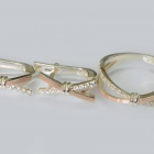 Серебряный набор с золотыми пластинами