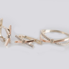 Серебряный набор с золотыми пластинами