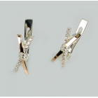 Срібні сережки з золотими пластинами