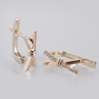 Срібні сережки з золотими пластинами