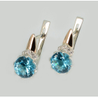 Серебряные серьги с золотыми пластинами