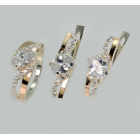 Срібний набір з золотими пластинами