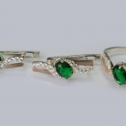 Срібний набір з золотими пластинами