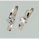 Срібні сережки з золотими пластинами