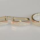 Серебряный набор с золотыми пластинами