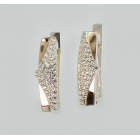 Срібні сережки з золотими пластинами